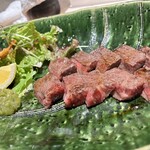 Matsufuji - 和牛ロースステーキ。肉も魚も美味しいのは嬉しい