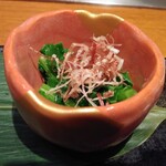 三笠会館 聖せき亭 - 茜Ｂコース14,800円〜岩手黒毛和牛とオマール海老の鉄板焼きコース〜から前菜小鉢の三点盛り
