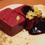 三笠会館 聖せき亭 - 茜Ｂコース14,800円〜岩手黒毛和牛とオマール海老の鉄板焼きコース〜から鉄板で仕上げる逸品は近江八幡蒟蒻ステーキ