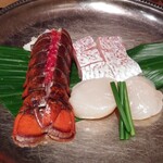 三笠会館 聖せき亭 - 茜Ｂコース14,800円〜岩手黒毛和牛とオマール海老の鉄板焼きコース〜
