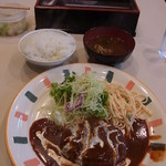 ビストロ上方 - ハンバーグランチ。