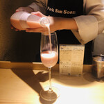 参鶏湯 人ル - いちごミルクみたいですね