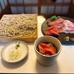 肉と蕎麦 えんじゅ - 「蔵王和牛盛り合わせせいろ」（1,980円）