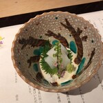 汐見 - ・本日のお造り「アフリイカ」（鹽と山葵か）自家製の土佐醬油でお召し上がりください。