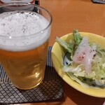 和楽 - お通しはいつものカルパッチョ風