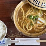 鯱市 錦通伏見店 - カレー煮込みうどん(+ライス(並))