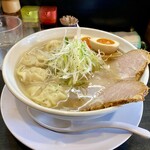 ROOTS - 塩わんたん麺(細麺) 1050円  味玉 150円