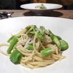 Osteria Benedetta - 静岡しらすと春野菜のオイルソーススパゲッティ（半人前）