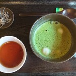 古桑庵 - 抹茶白玉ぜんざい