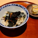 銀座 しのはら - ご飯とはさみ漬け