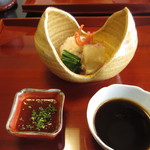 馳走なかむら - とら河豚の白子を昆布醤油とちり酢で