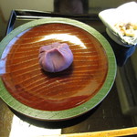 馳走なかむら - 紫芋と胡桃和え和三盆