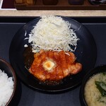 Matsunoya - ポークフライドステーキ定食、930円。