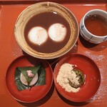 Mochi Zen - 春の甘味もちセット 1,320円✨ぜんざい、桜餅、よもぎ餅のセットです。お茶付き。