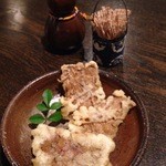 手打そば くりはら - 長芋の皮の天ぷら