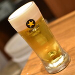 炭火焼肉ホルモンさわいし - 生ビール（７００円）２０２４年３月