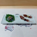 Sushi Rabo - お通し   白魚とホタルイカ