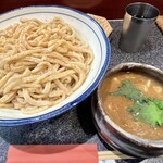 烈志笑魚油 麺香房 三く - つけ麺全粒粉大盛