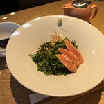 むさしの森珈琲 岐阜柳津店 - 炙りたらこと高菜炒めの出し汁茶漬け