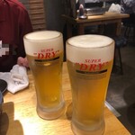 焼肉食堂 かど家    - 麦般若でカンパ〜イ