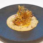 ラトラスフィス - ランチコース 6405円 の千葉県産真鯛のポワレ バターナッツとレキュームカプチーノ