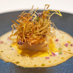 ラトラスフィス - ランチコース 6405円 の千葉県産真鯛のポワレ バターナッツとレキュームカプチーノ