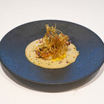 ラトラスフィス - ランチコース 6405円 の千葉県産真鯛のポワレ バターナッツとレキュームカプチーノ