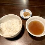 中華料理 忠実堂 - 白米 (ザーサイ・スープ付き)