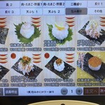 Kappasushi - メニュー
                        2024/03/17
                        甘酢生姜 無料
                        ✳︎以下全て110円
                        こぼれかにカマザク旨ラー油マヨ包み
                        アスパラ天にぎりマヨ
                        えび天にぎりマヨ
                        さくさくイカ天にぎりマヨ
                        えび
                        活〆頭肉つき生えび