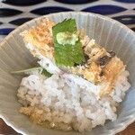 あじふらい てしお - あじ茶漬けの完成！