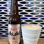 あじふらい てしお - ビールもビアマグも良く冷えていた