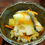 灼味噌らーめん 八堂八 - ジンギスカン定食 1200円、小鉢のにしん親子