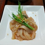 灼味噌らーめん 八堂八 - ジンギスカン定食 1200円、小鉢のイカ