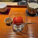 雅醸 - 梅酒が添えられてて、