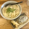 自家製さぬきうどんと肉 甚三 - 『さぬきうどん（かけ、温、大盛り）』
『日替わり野菜天(なす、ヤングコーン)』