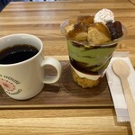 アリソンハウス カフェあざみ野 - アルトルナと抹茶わらび餅パフェ（2024年3月18日撮影）