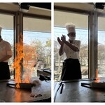 ステーキハウス 秀 - シェフのパフォーマンス　2024.3