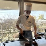 ステーキハウス 秀 - シェフのパフォーマンス　2024.3