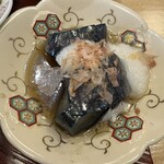 釜元たん米衛 恵比寿店 - 揚げナスの小鉢。京都っぽい薄味そうに見えるけどしっかり、丁度良いお味ついてました。