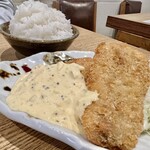 二日市食堂ともすけ - アジフライ