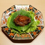 黒毛和牛肉匠 いちえ 本邸 - ☆特選サガリは包み野菜と一緒に(^^♪☆