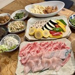 Obanzai Sakaba Niiyama - 2種のお肉の焼きしゃぶコース