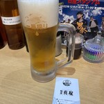 麺屋真星 - 生ビール　¥550