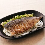 Grilled mackerel with ponzu sauce