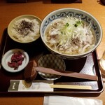 銀座 木屋 - 黒豚うどんセット。