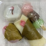  お花見団子、桜餅（粒あん） 、道明寺 各290円、お花見饅頭 300円（いずれも税込）