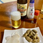 Sankyu Dainingu - お通し&瓶ビール