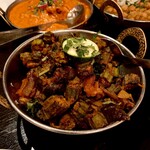 India House - オクラと若干のナスのマサラ。この日の一番。