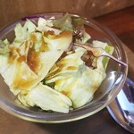 キッチン ブルー グローブ - サラダのアップ