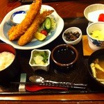 日本料理介寿荘 - 特大海老フライ定食